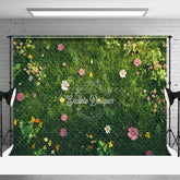 Aperturee - Aperturee Floral Fresh Grass Spring Green Photography Backdrop